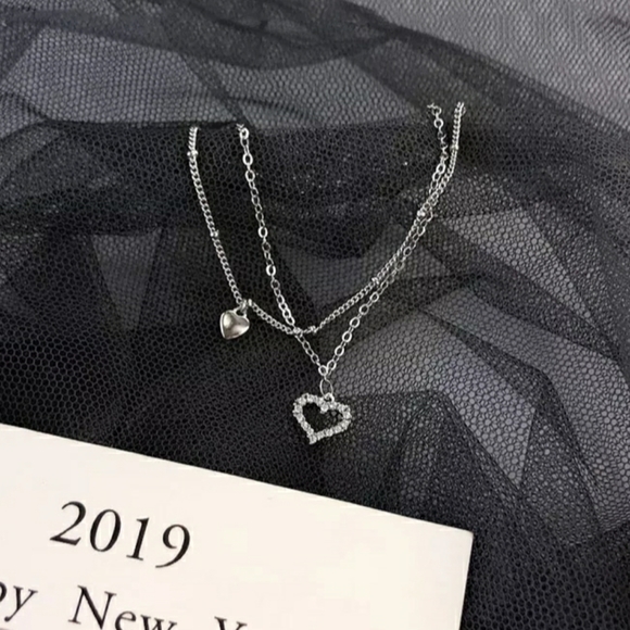NEW 925 STERLING SILVER PLATE DIAMOND HEART ANKLET - Picture 6 of 6